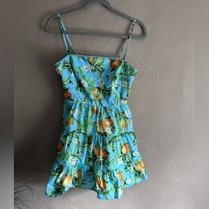 BB Dakota Aqua Blue Floral Dress